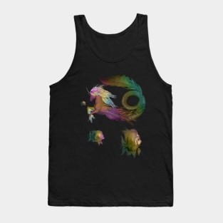 Wonderful seahorse and fantasy fish in the deep ocean Tank Top